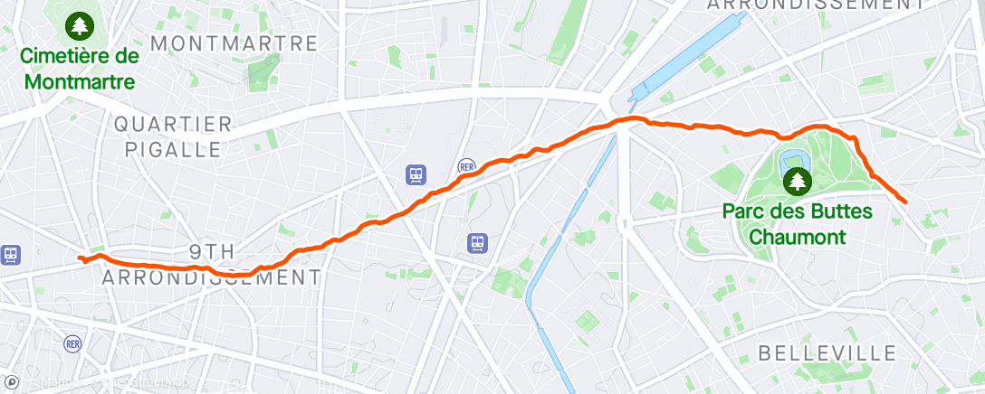 Map of the activity, Back from work