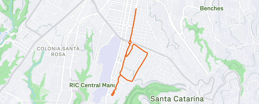 Карта физической активности (Lunch Run)