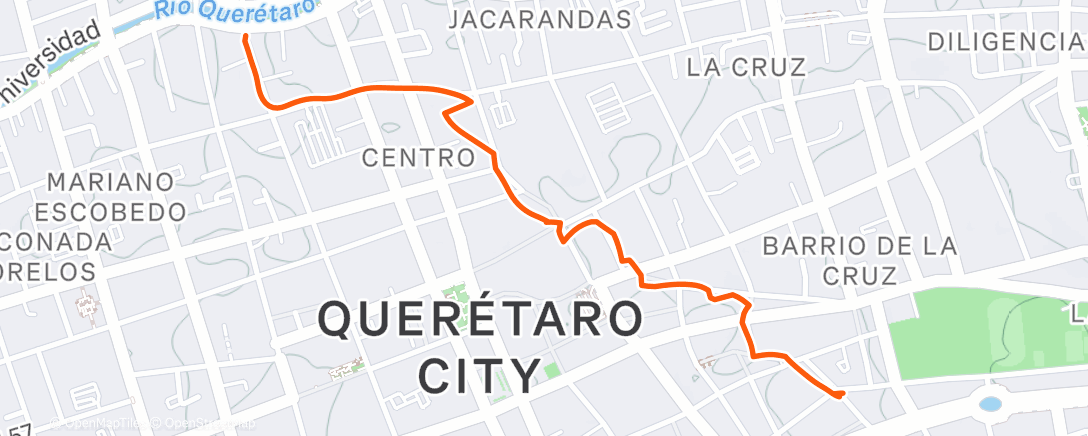 Map of the activity, En el centro, jueves, pie