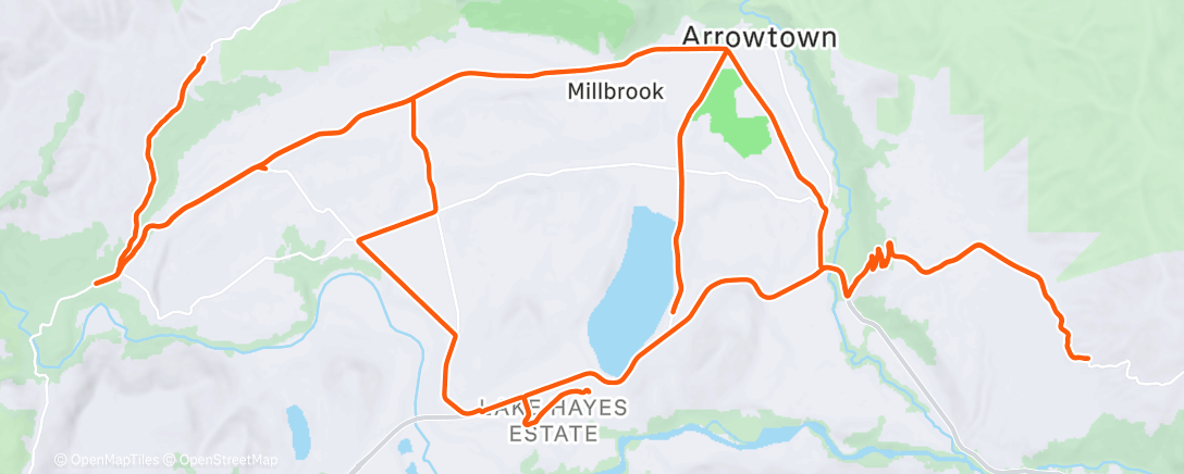 Map of the activity, Lunch Ride