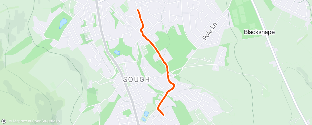 Map of the activity, Morning Run from the gym