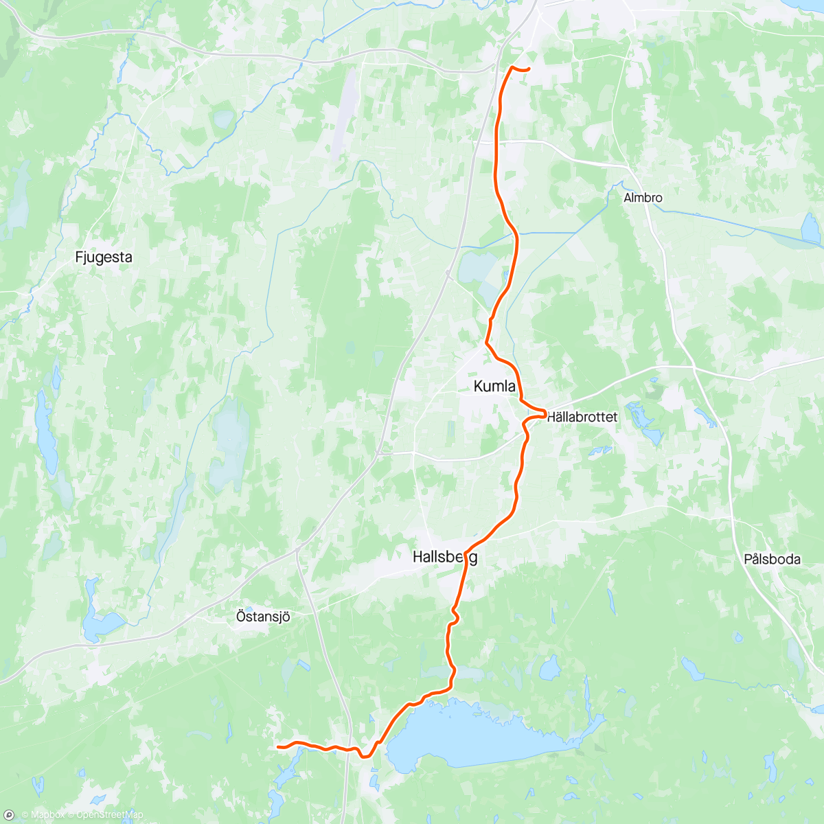 Mappa dell'attività Fredagsmys Örebro-Tibon