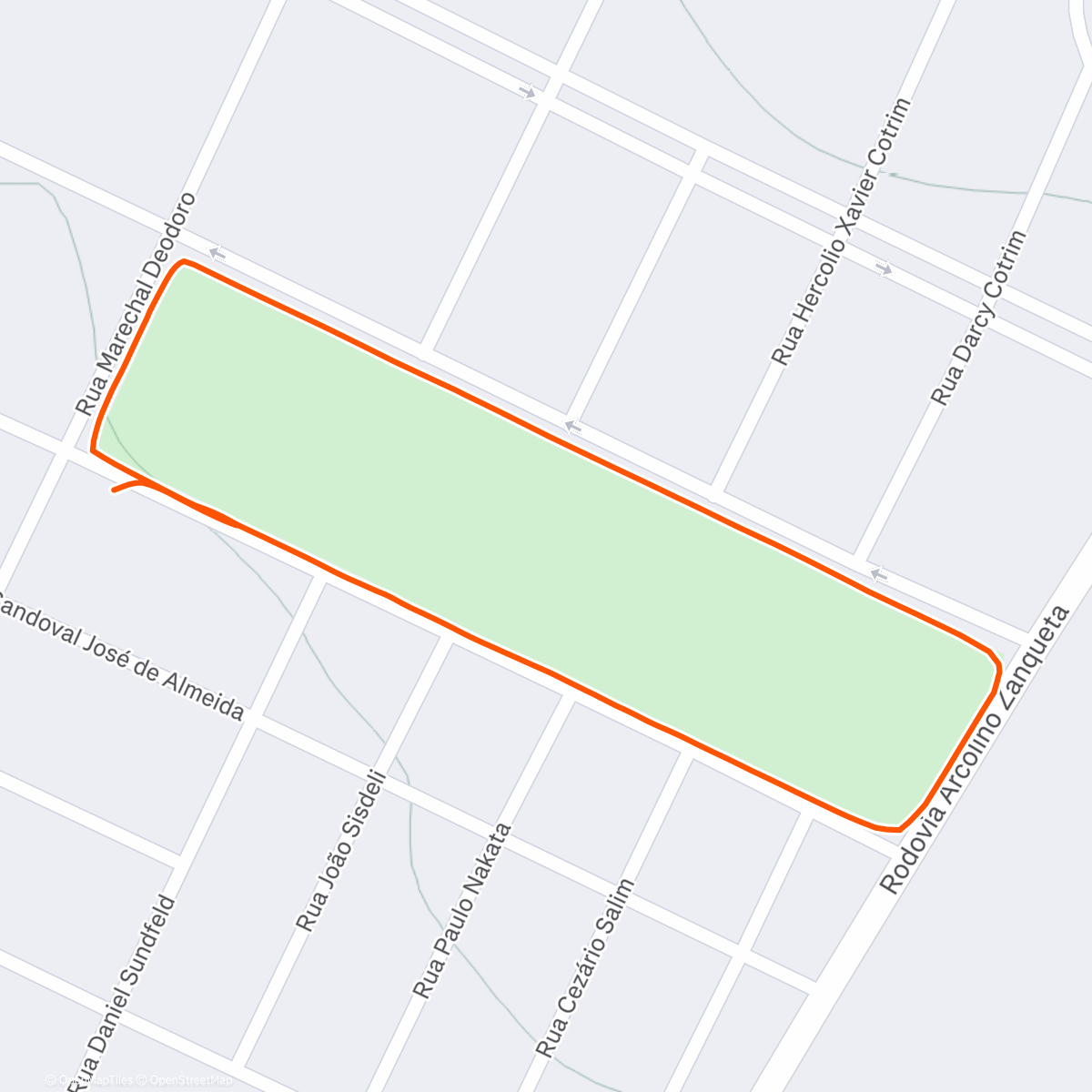 Map of the activity, Marcha com Choco.