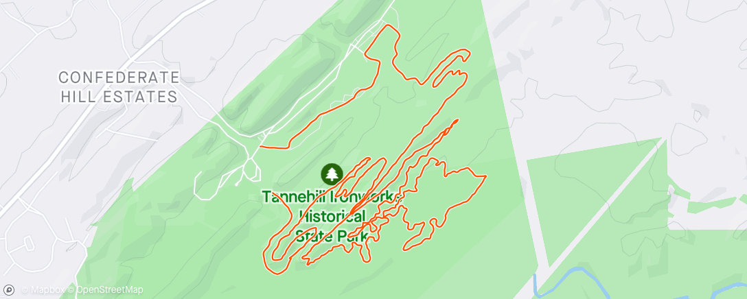 Mapa da atividade, Memorial Day t hill…. Neverland is covered n trees 😬