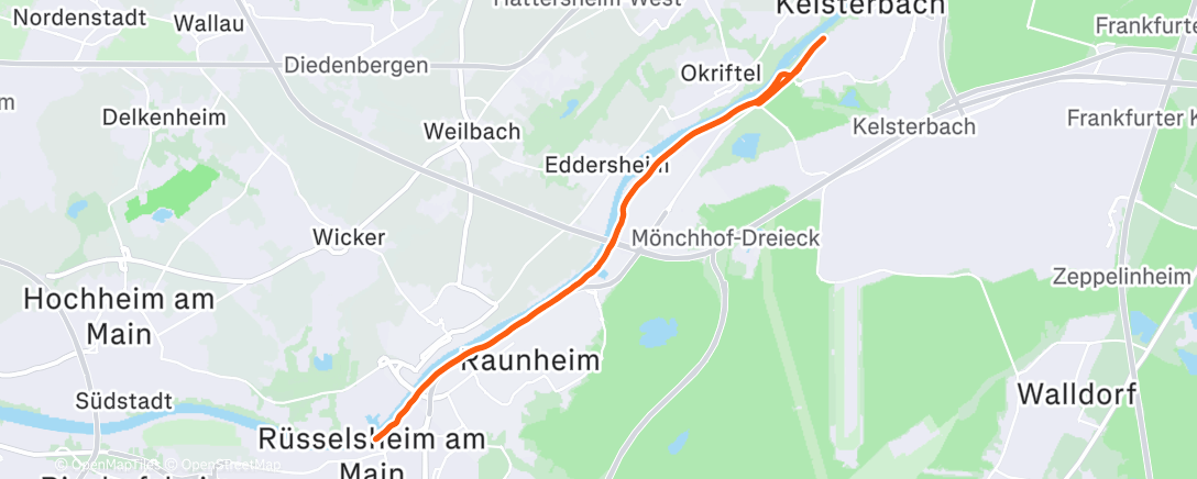 Map of the activity, Fahrt am Nachmittag