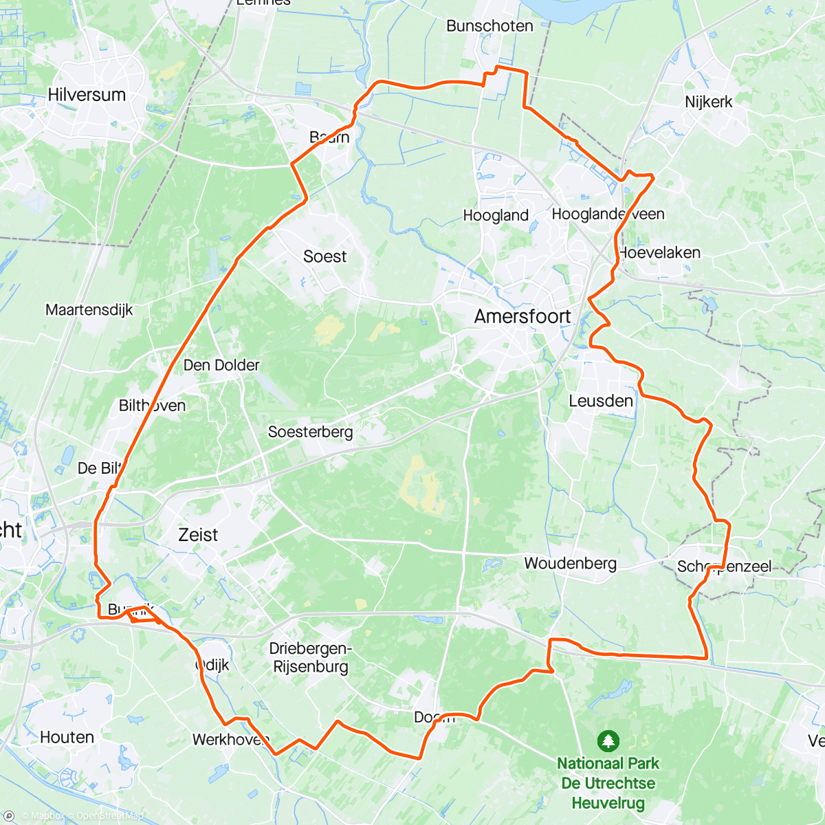 Mapa de la actividad (Утренний велозаезд)