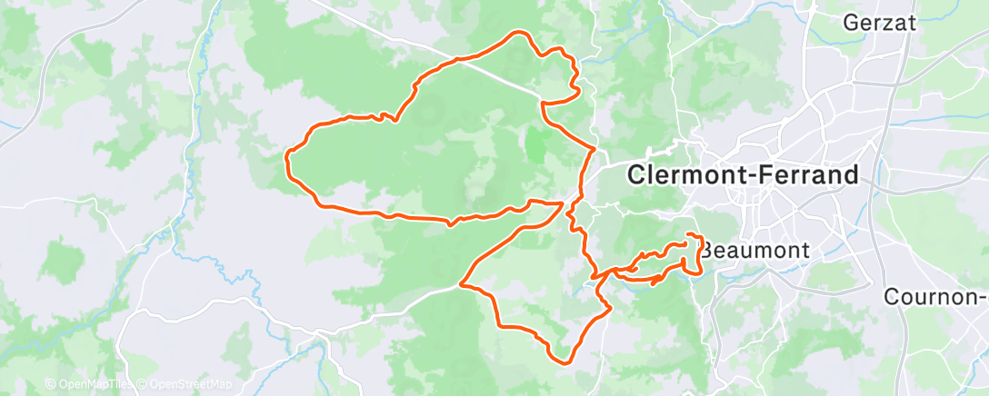 Map of the activity, Morning Ride
