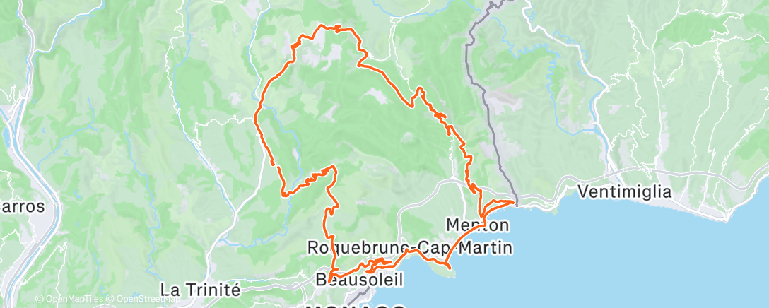 Map of the activity, Morning Ride