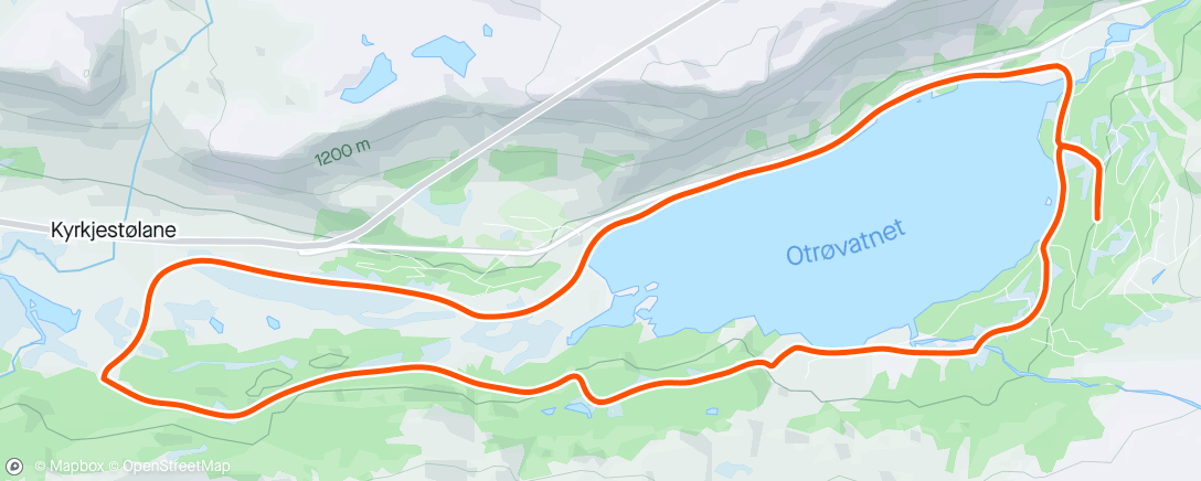 Map of the activity, Morning skitur
