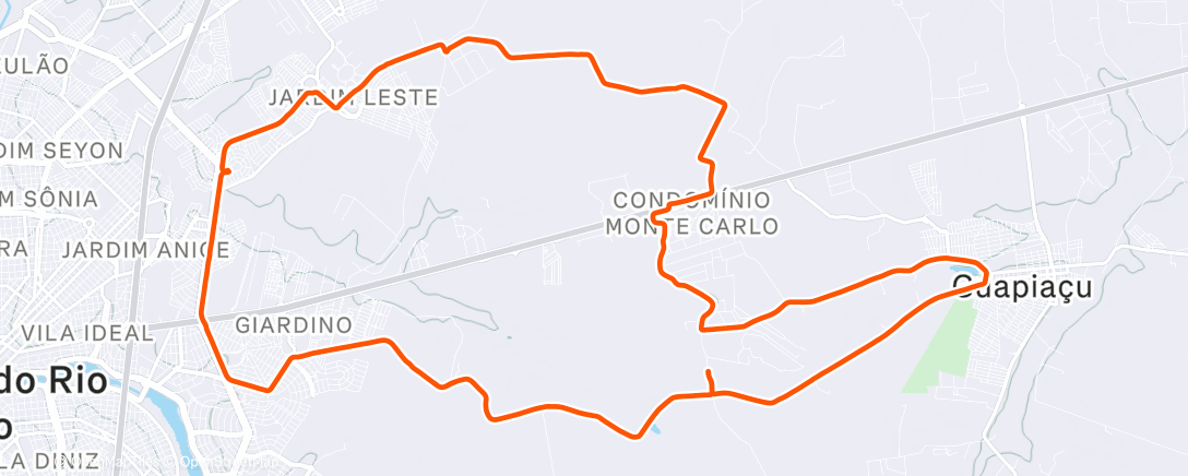 Map of the activity, Pedalada matinal