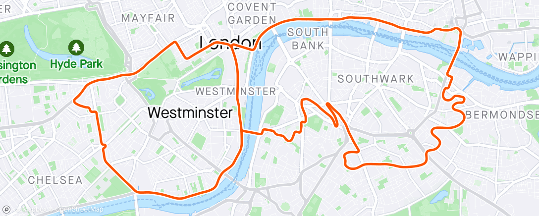 Map of the activity, Zwift - 4*5+4 in London
