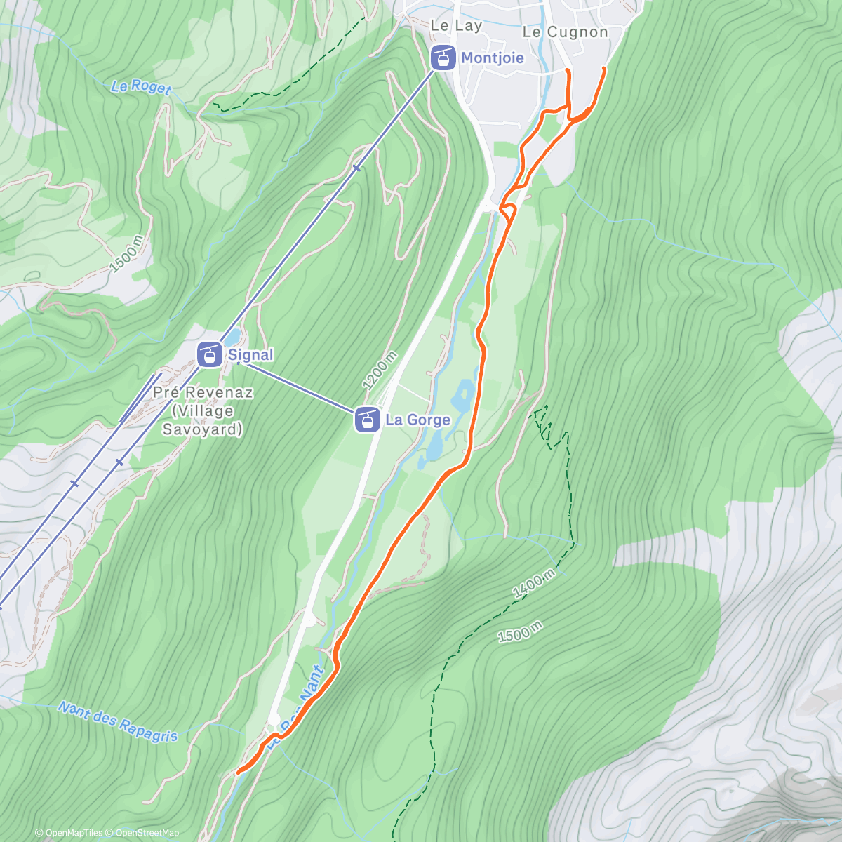 Map of the activity, Petit tour du soir