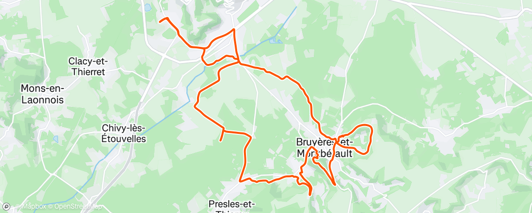 Map of the activity, Afternoon Ride
