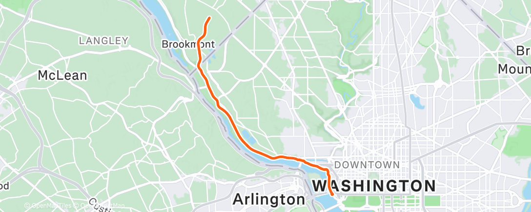 Map of the activity, Утренний забег