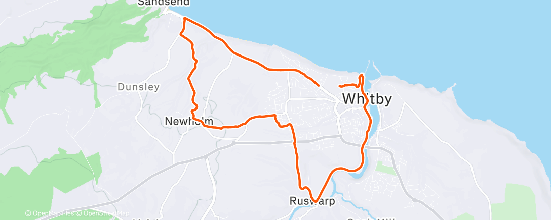 Map of the activity, Lunch Trail Run