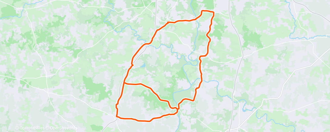 Map of the activity, Afternoon Ride