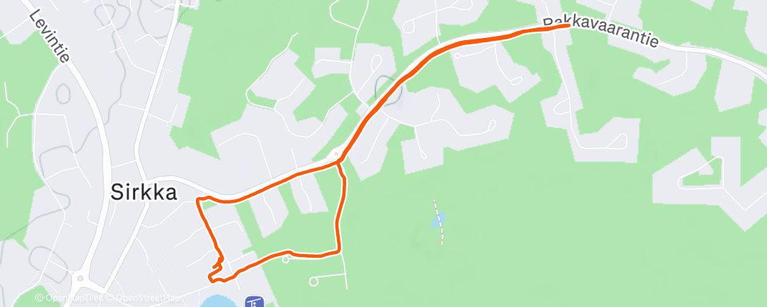 Map of the activity, Kävely 2