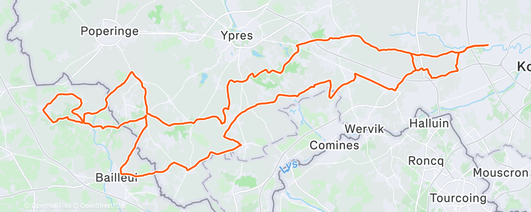 Map of the activity, Morning Ride