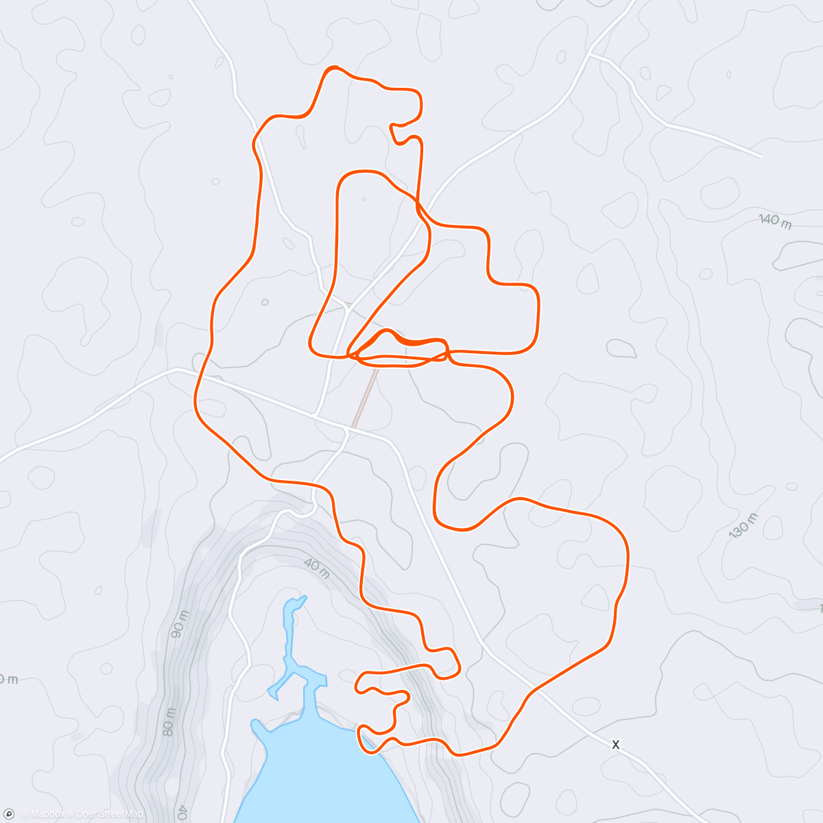 Map of the activity, Zwift - 2x8x40/20