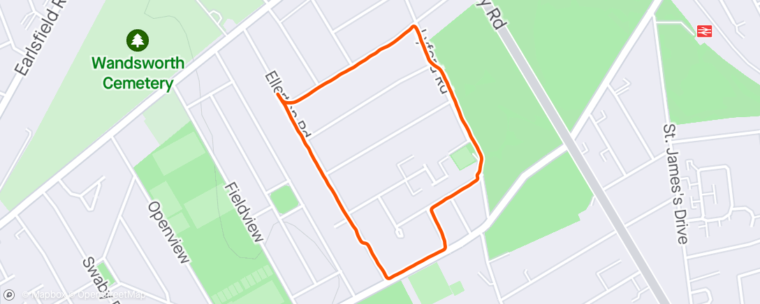 Map of the activity, Monday morning sprint 🏃🏽