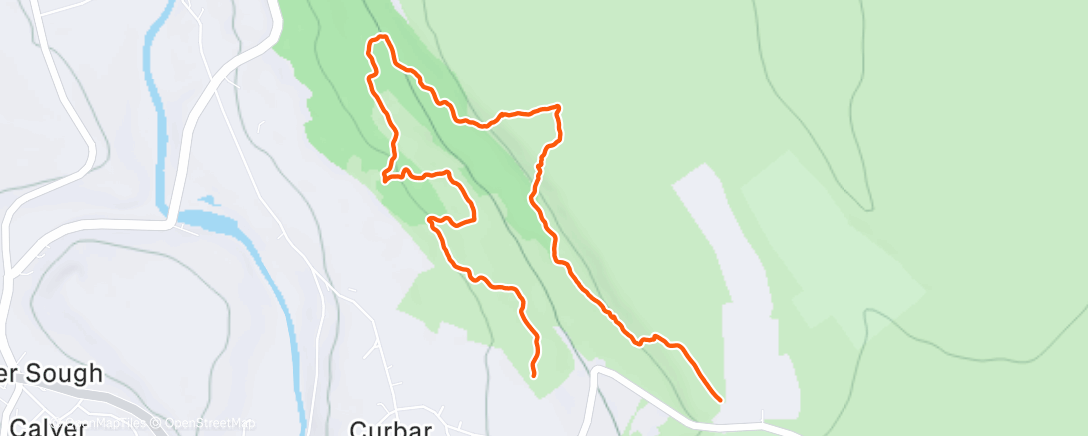 Map of the activity, Orienteering Training at Curbar Edge with Ayako, Lilika, Jemma and Ged