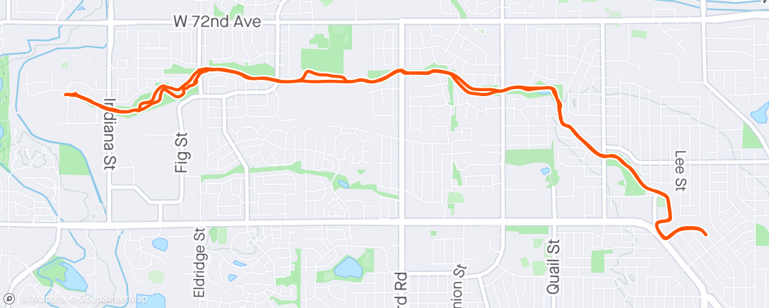 Map of the activity, Morning Ride with the fam to a brewery