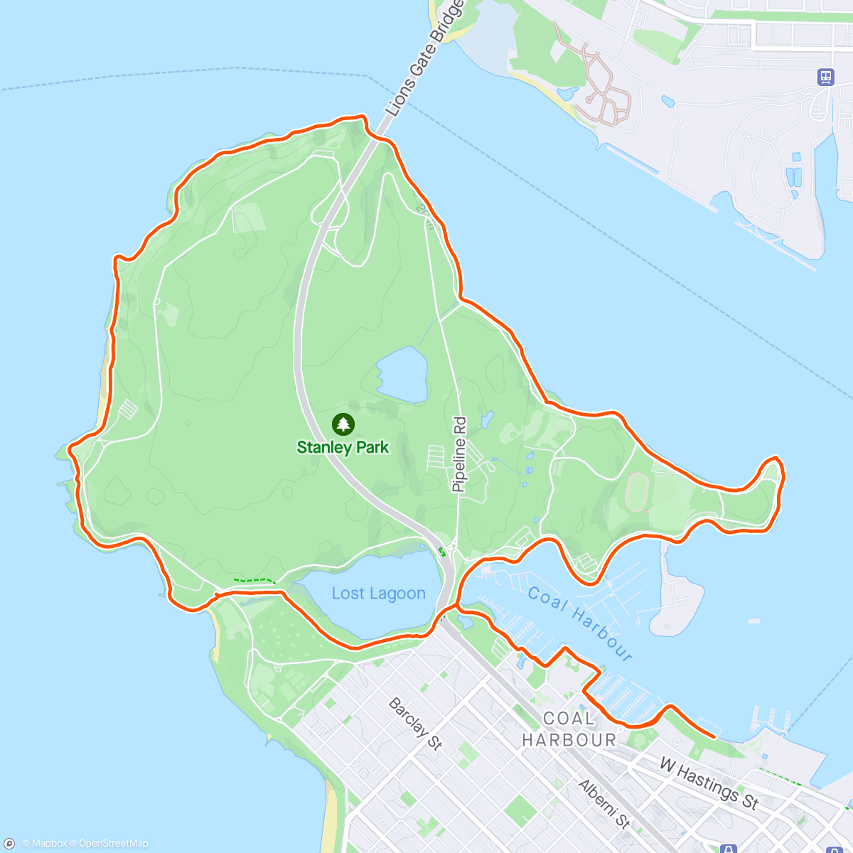 Map of the activity, Stanley Park