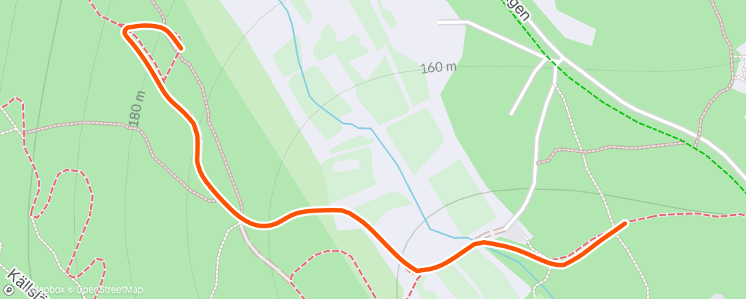 Map of the activity, Evening Run