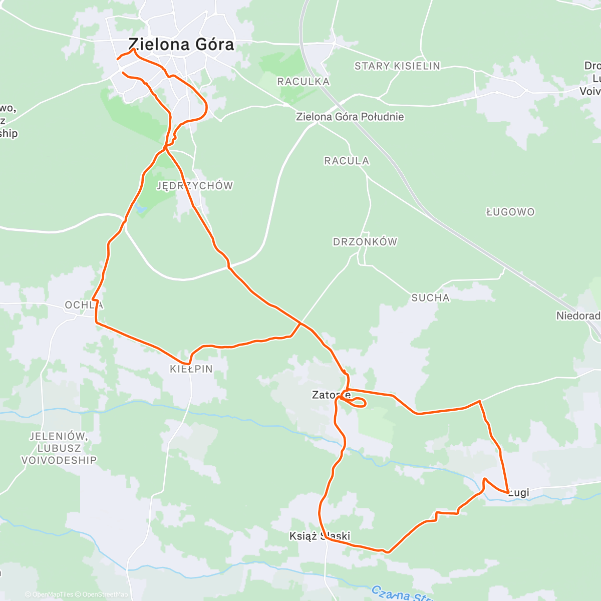 Map of the activity, Afternoon Ride