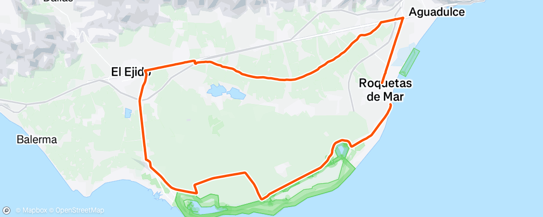 Map of the activity, Vuelta a El Ejido