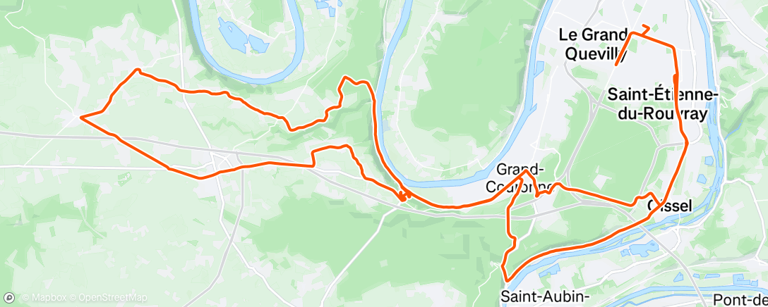 Map of the activity, Sortie vélo le matin