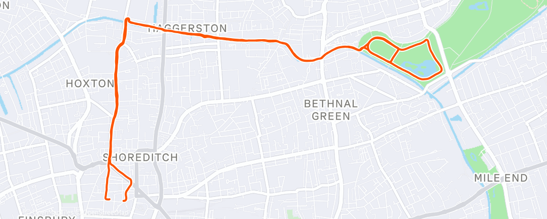 Карта физической активности (Afternoon Run)