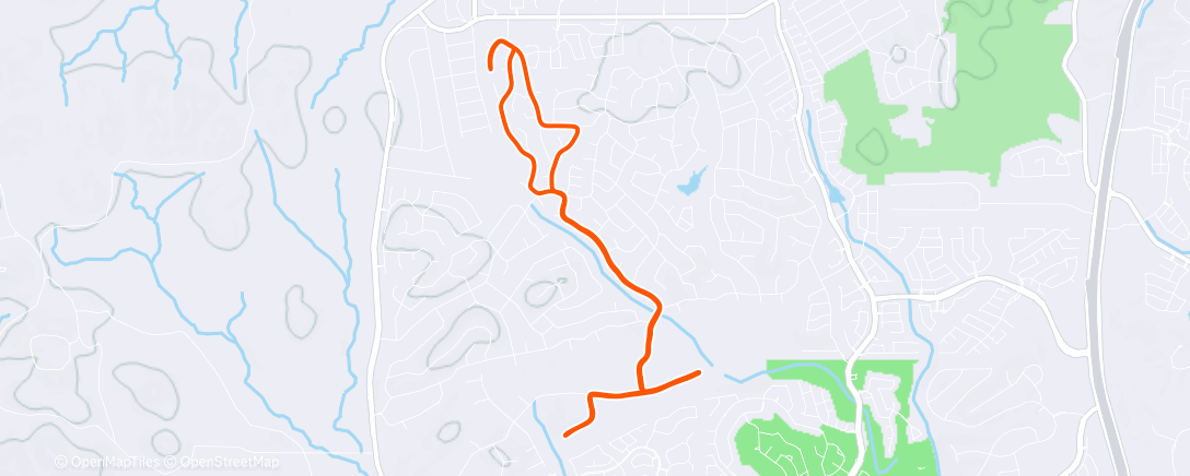 Map of the activity, Morning Run
