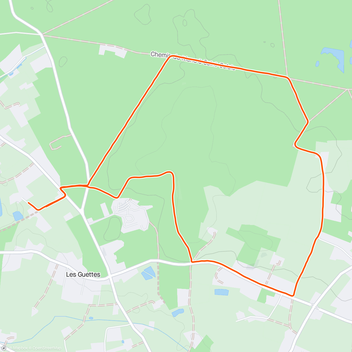 Map of the activity, Running du soir