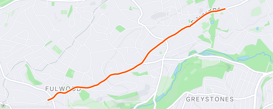 Map of the activity, Afternoon Run