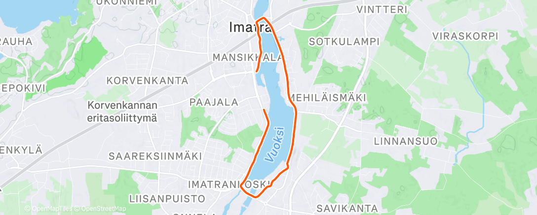 Map of the activity, Morning Run