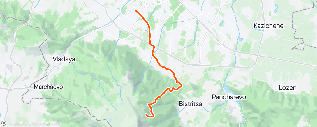 Map of the activity, Afternoon Mountain Bike Ride