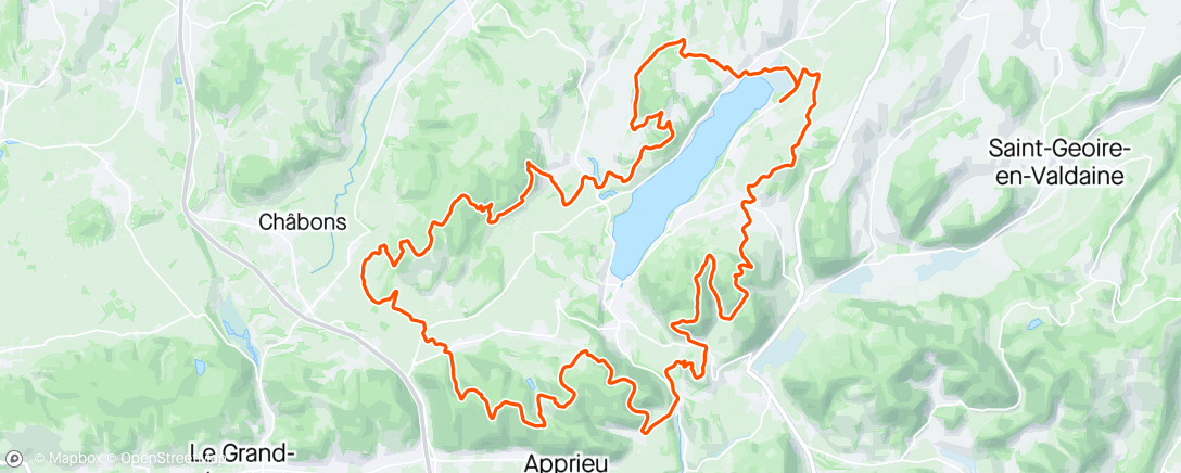 Map of the activity, Grand tour du lac : trail du Paladru