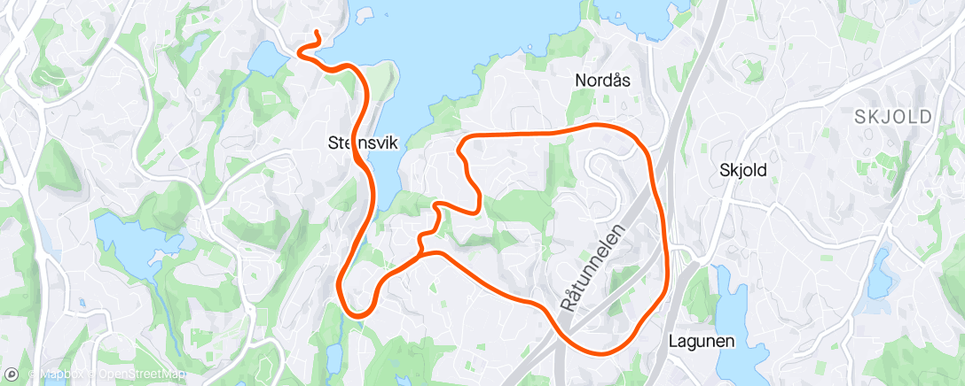 Mapa de la actividad, Nordåsrunden med Hege