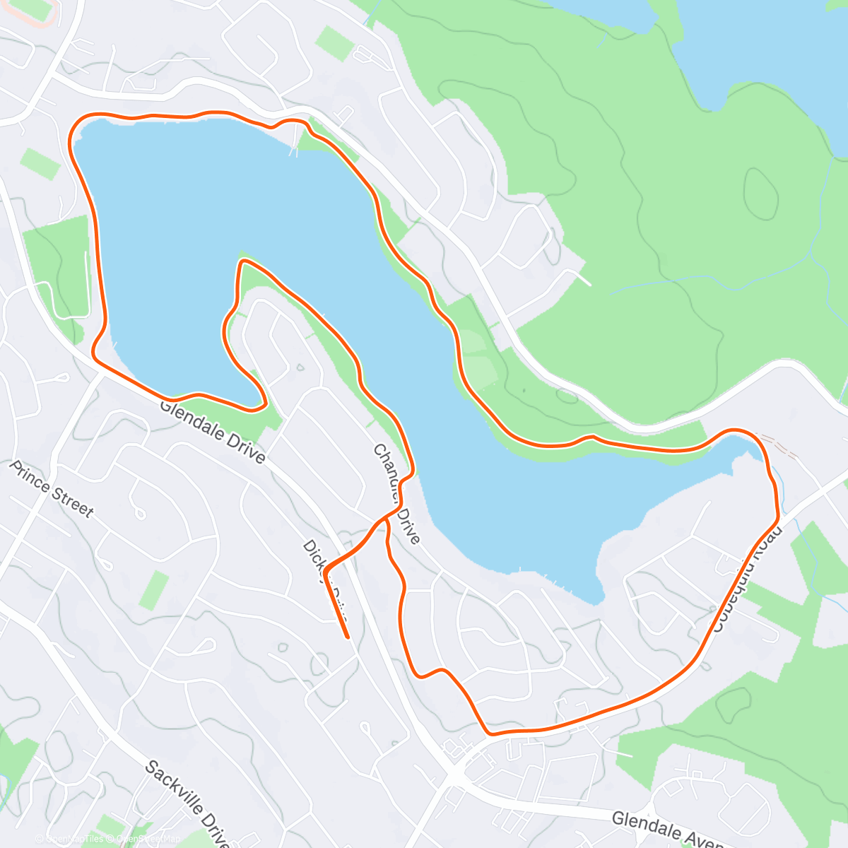 Map of the activity, Lunch Run