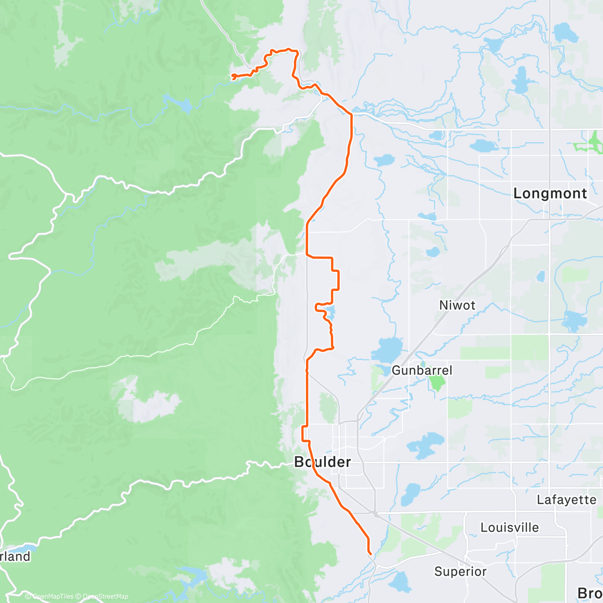 Map of the activity, Button Rock commute