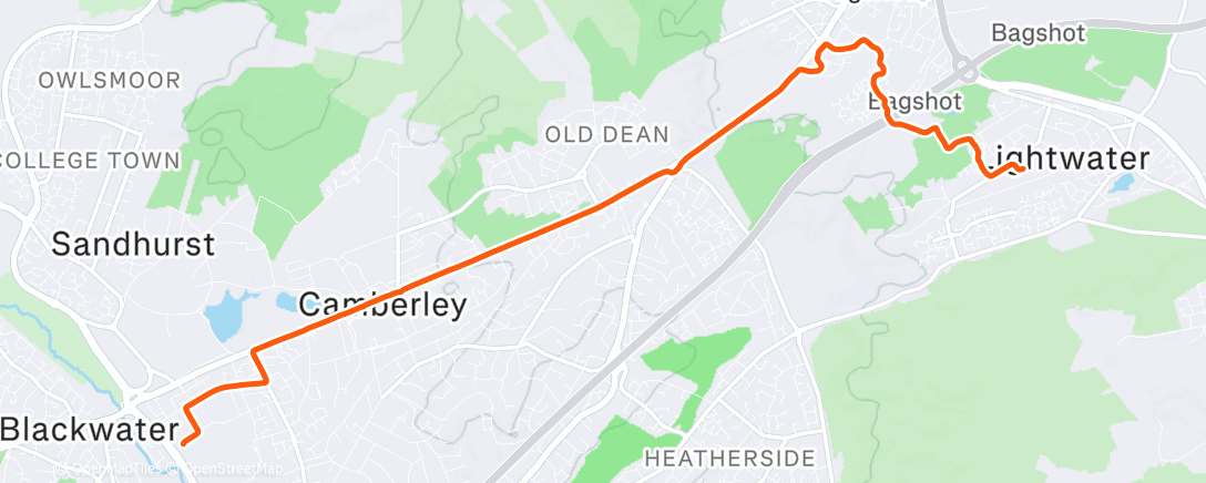 Map of the activity, Ride to collect van for Brutal setup