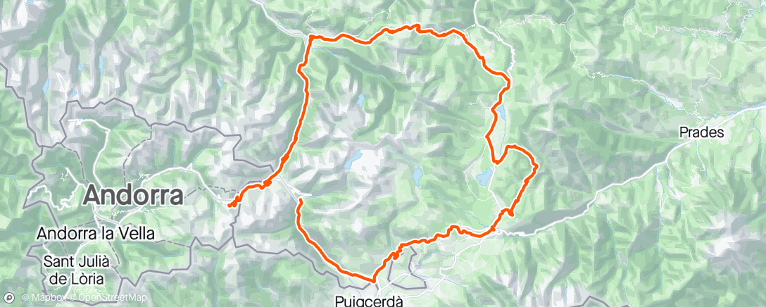 Map of the activity, Andorra - Dag 13