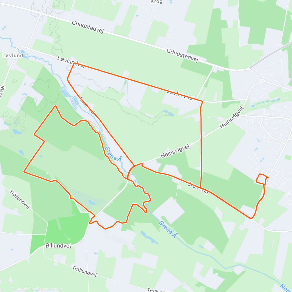 Map of the activity, Morning Trail Run