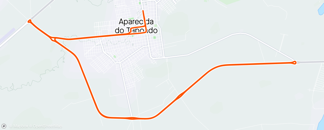 Map of the activity, Pedalada em gravel bike vespertina
