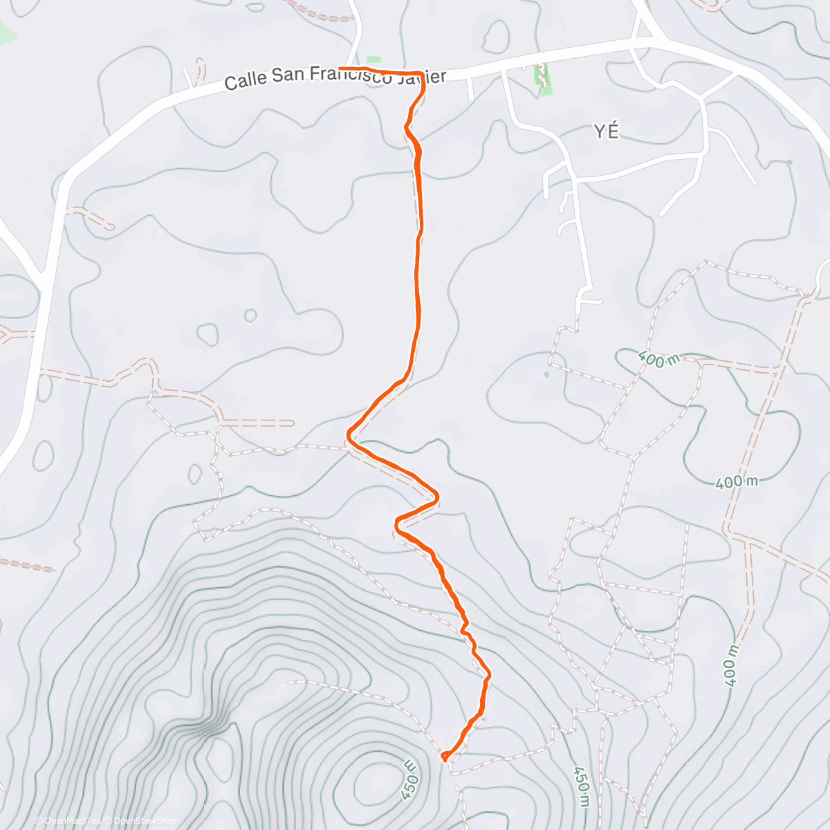 Карта физической активности (Randonnée vers le volcano Corona)