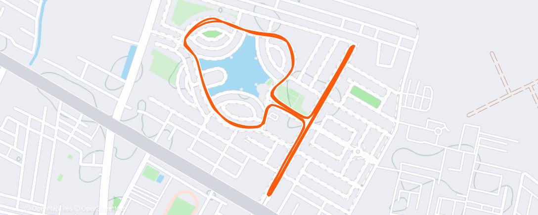 Map of the activity, Evening Run