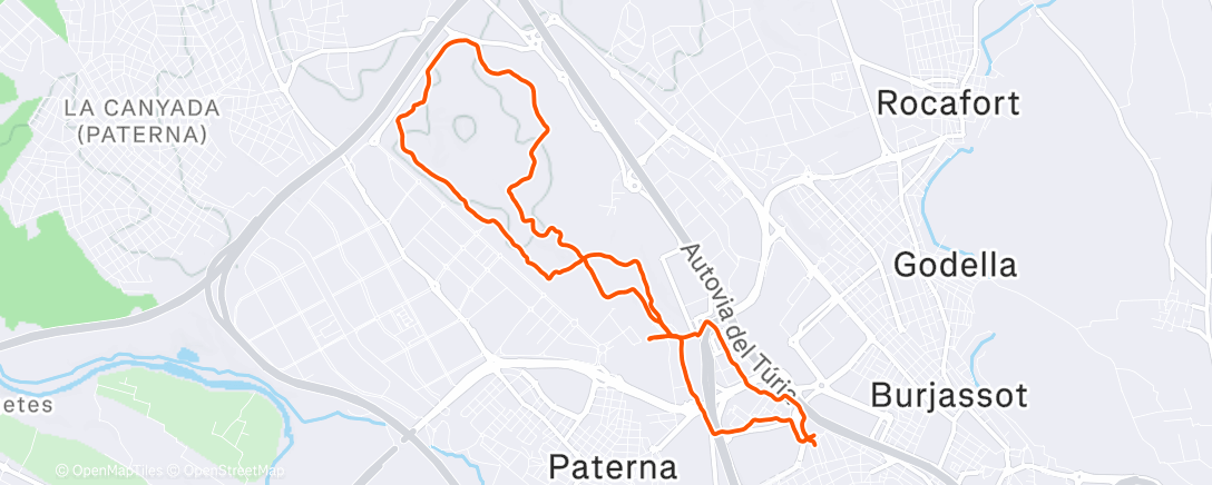 Map of the activity, Carrera de mañana