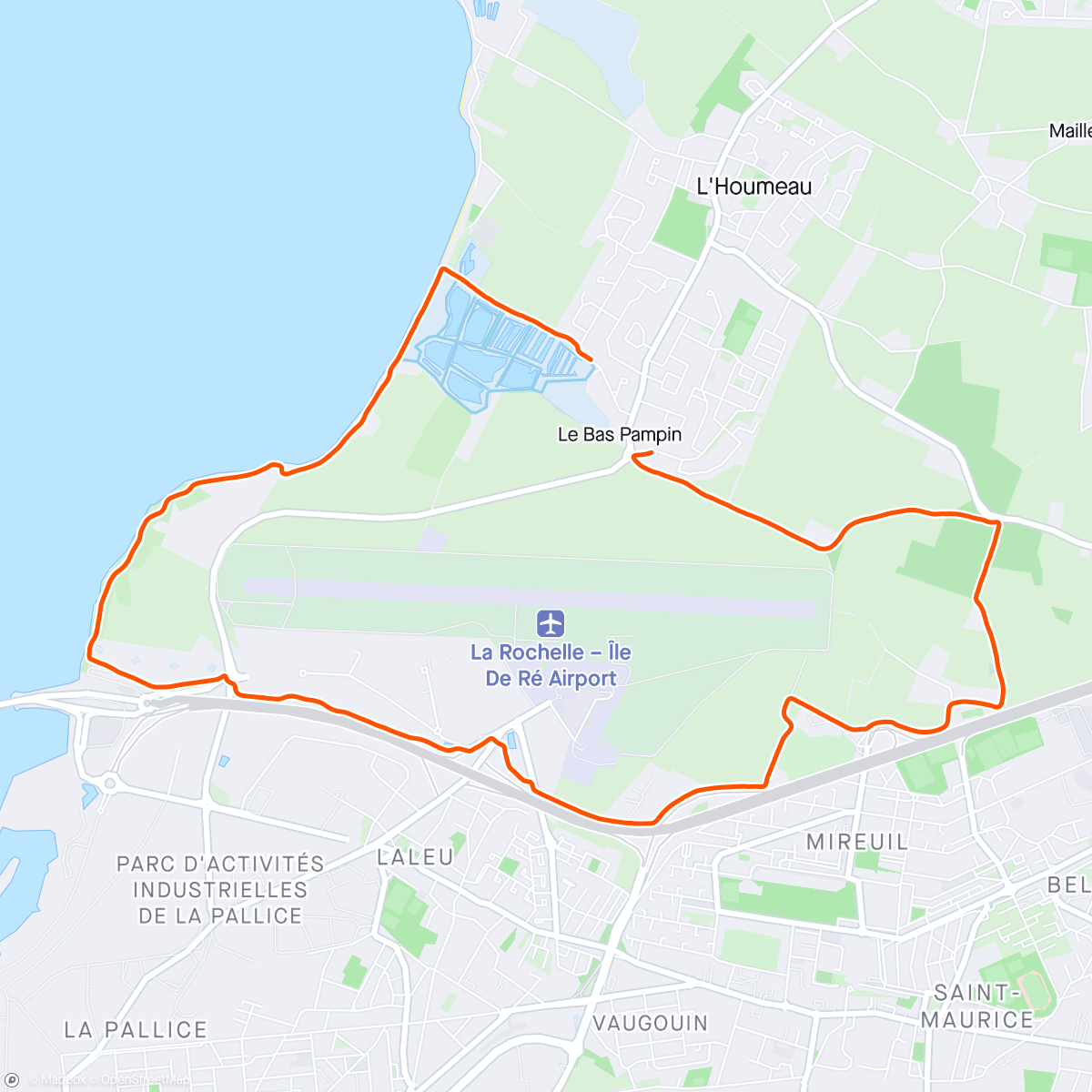 Map of the activity, 10k fartlek