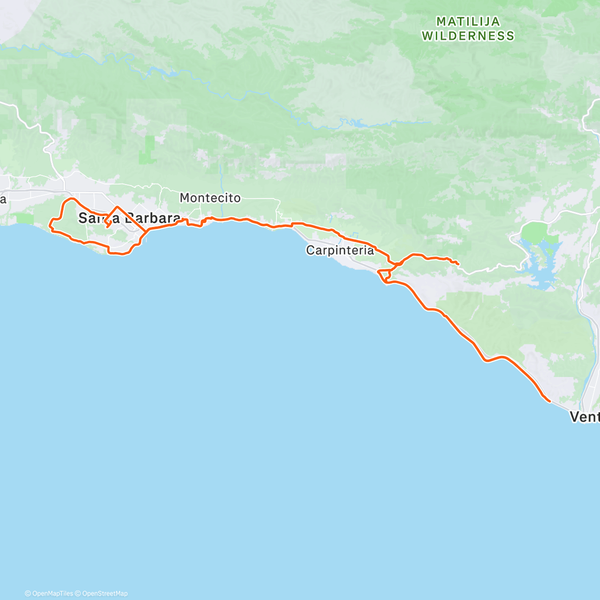 Map of the activity, Morning Ride